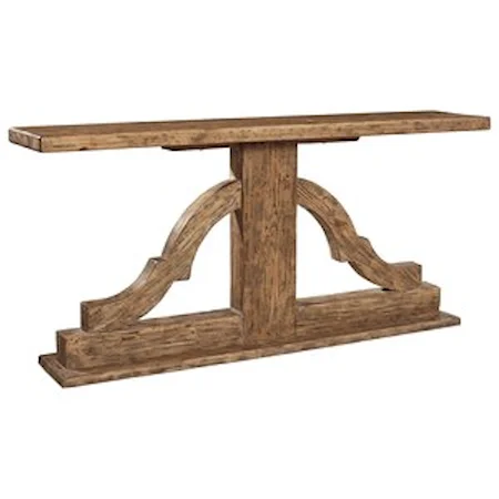 Solid Wood Bracket Console Table 